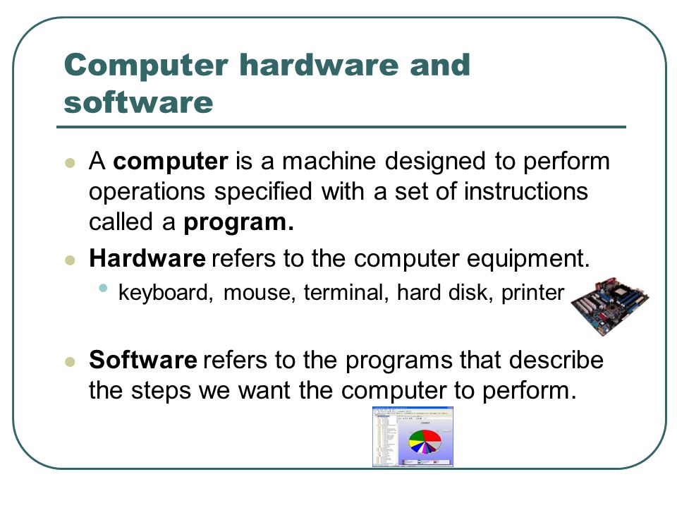 Objectives Understand basic components of a computers.