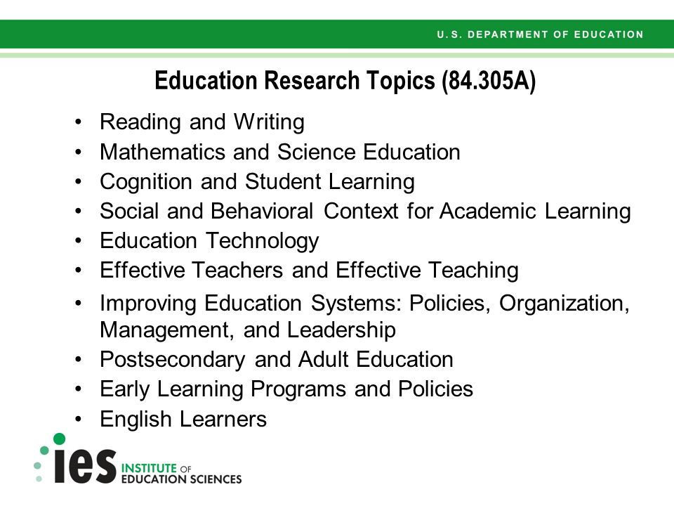 science education research topics