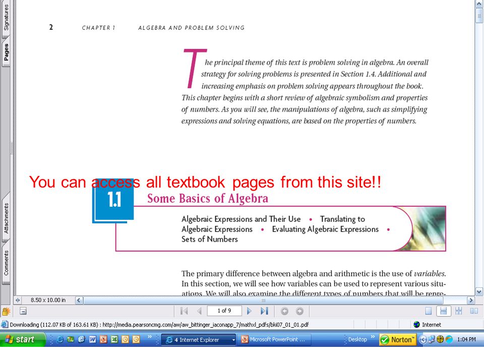 You can access all textbook pages from this site!!