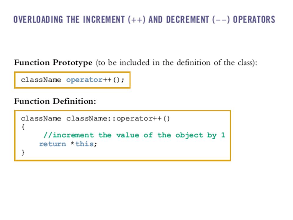 C++ Lecture 7 Function/operator overloading - ppt video online download