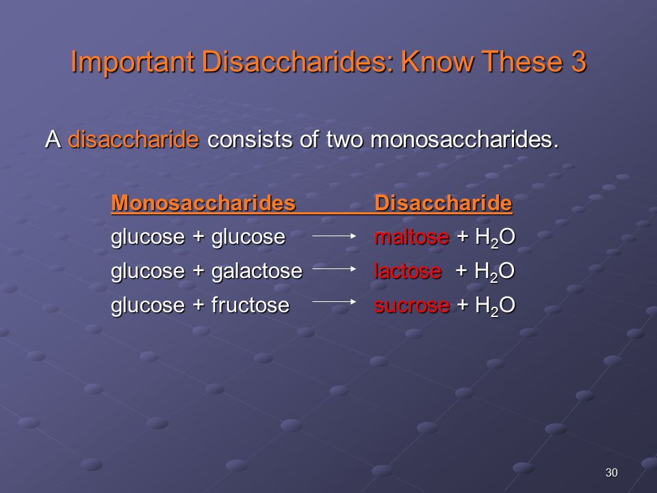 30 Important Disaccharides: Know These 3 A disaccharide consists of two monosaccharides.