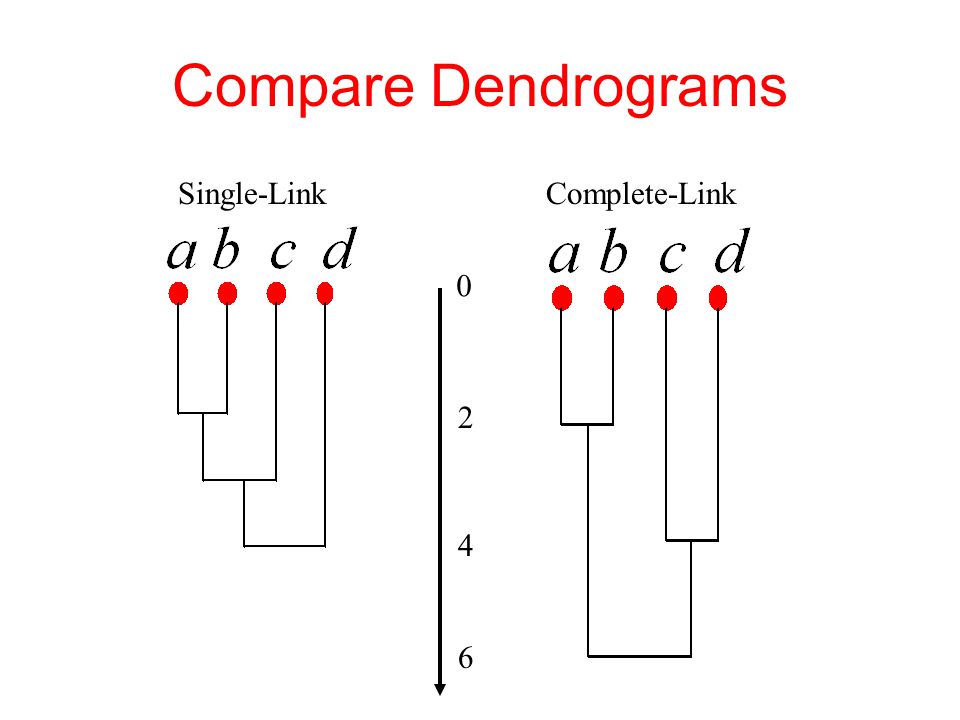 Compare Dendrograms Single-LinkComplete-Link