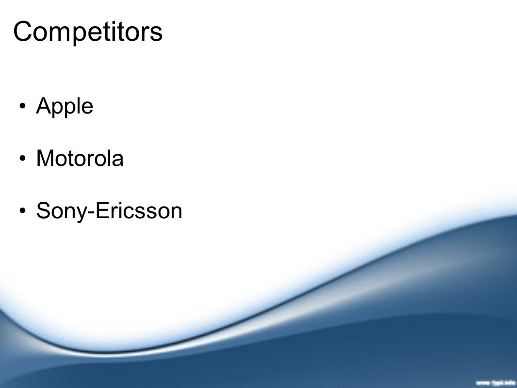 Competitors Apple Motorola Sony-Ericsson