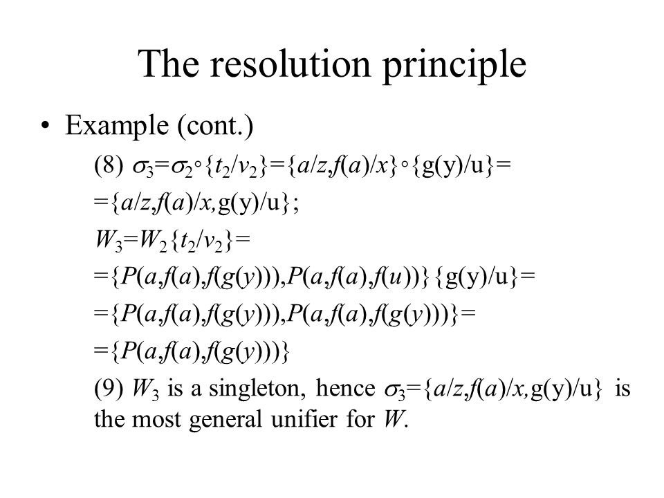 Logic Seminar 5 The Resolution Principle Slobodan Petrovic Ppt Download