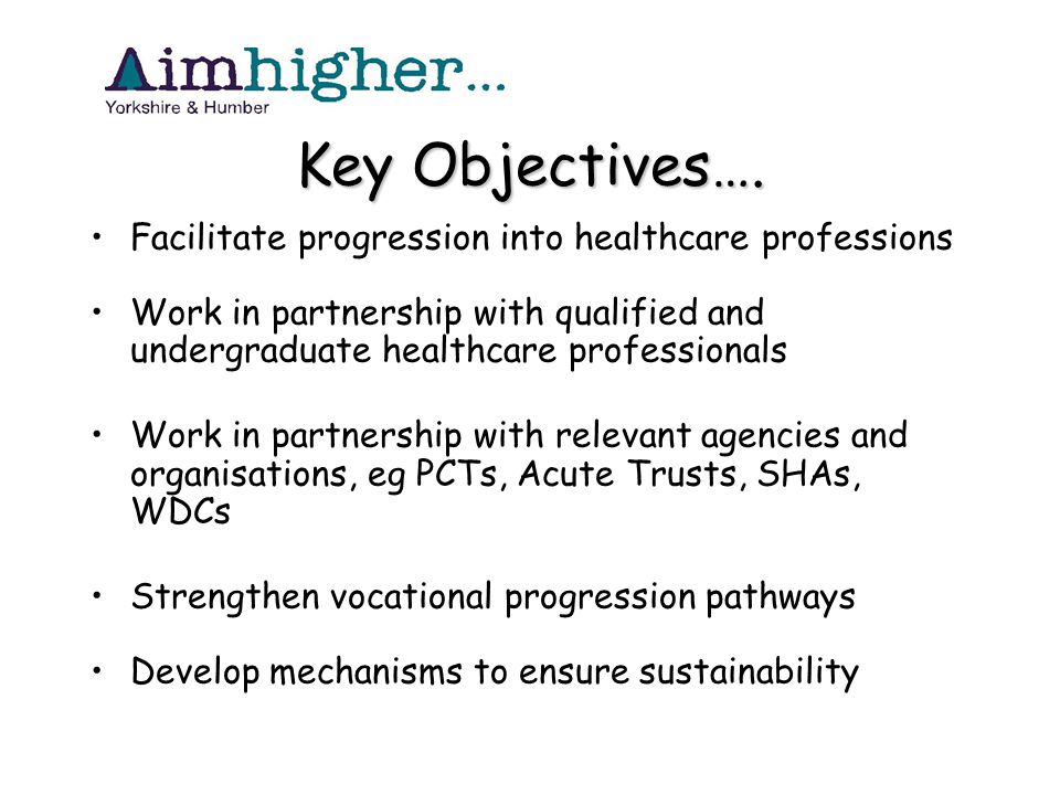 Key Objectives….