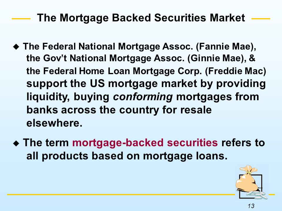 13 The Mortgage Backed Securities Market  The Federal National Mortgage Assoc.