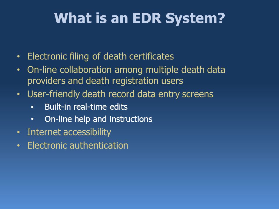 What is an EDR System.