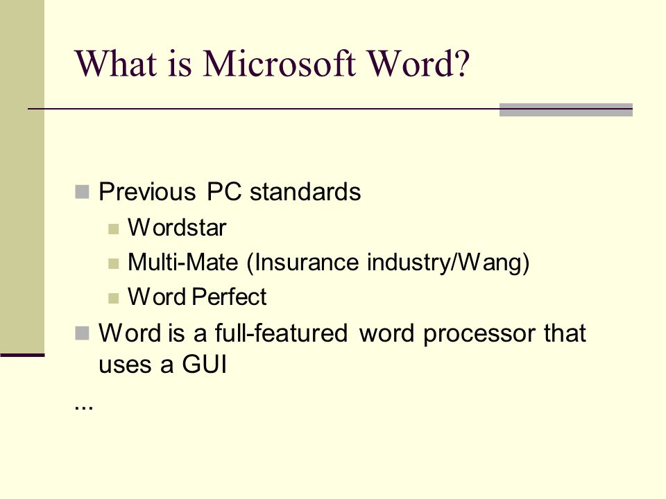 What is Microsoft Word.