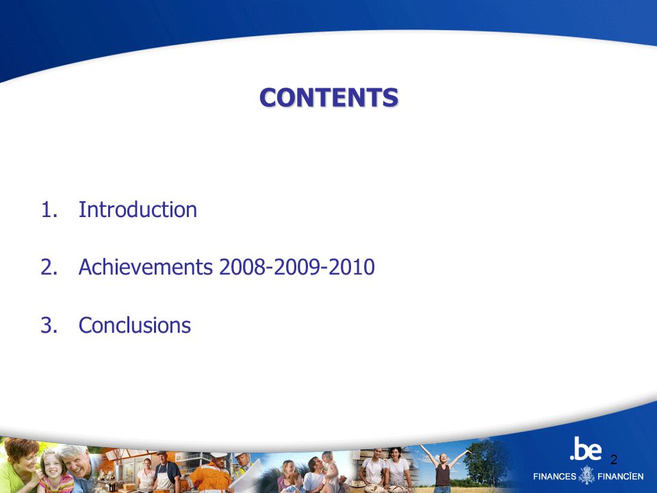 2 CONTENTS 1.Introduction 2.Achievements Conclusions