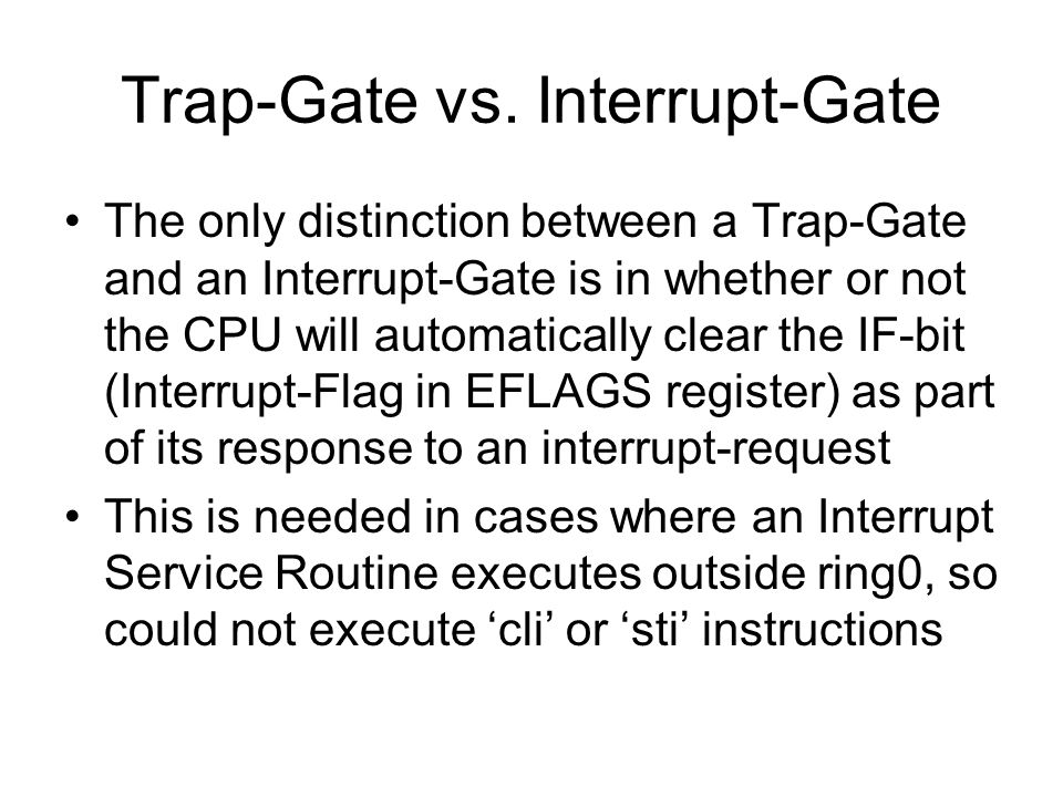 Trap-Gate vs.