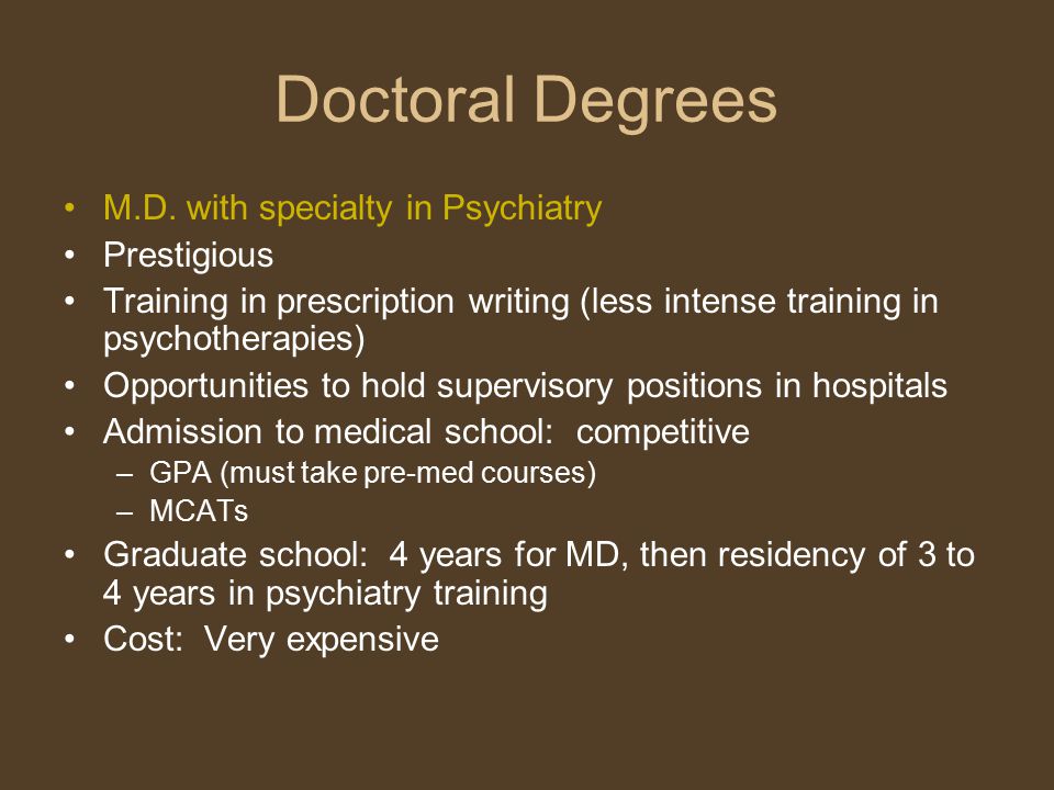 Doctoral Degrees M.D.