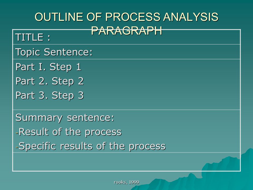 process analysis outline