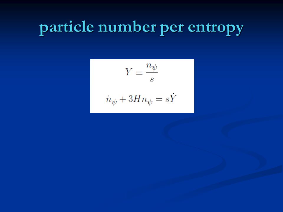 particle number per entropy
