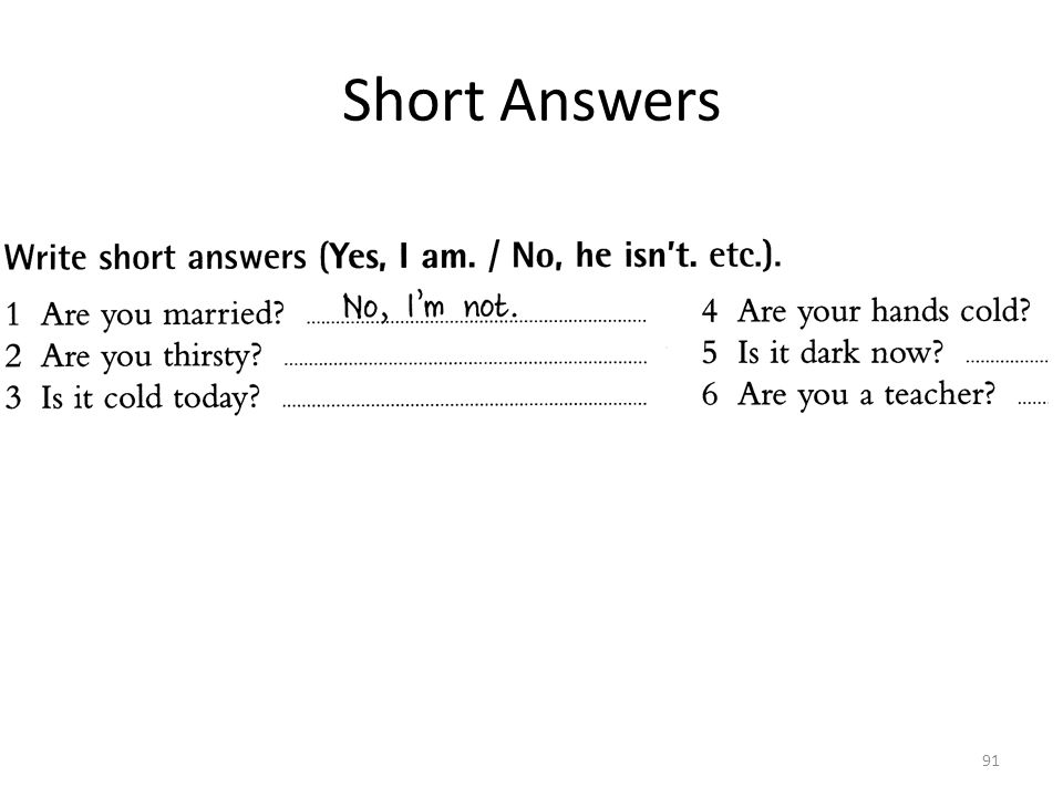 Short Answers 91
