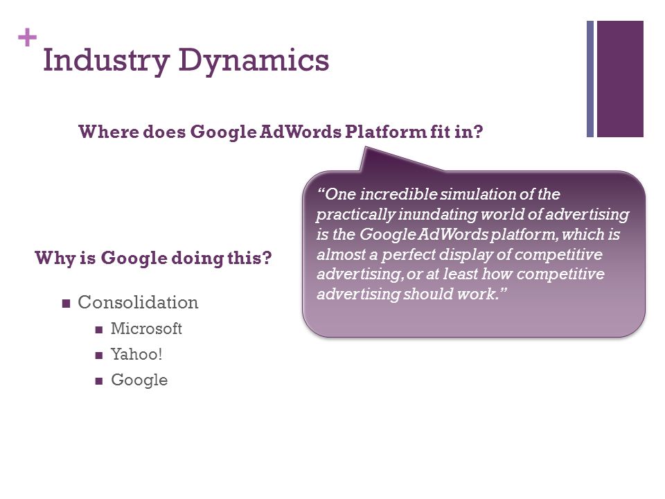 + Industry Dynamics Consolidation Microsoft Yahoo.