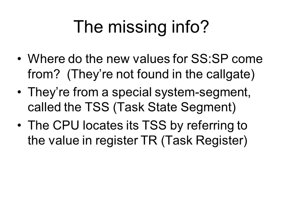 The missing info. Where do the new values for SS:SP come from.