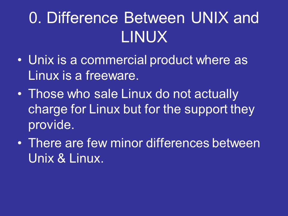 difference between linux unix and windows