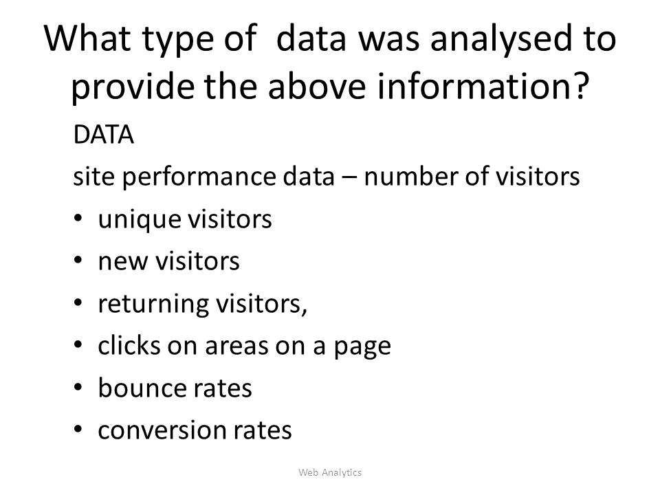 What type of data was analysed to provide the above information.