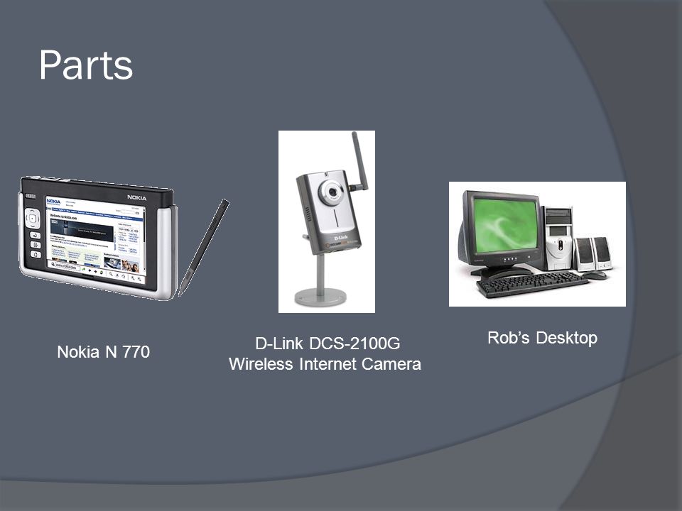 Parts Nokia N 770 D-Link DCS-2100G Wireless Internet Camera Rob’s Desktop