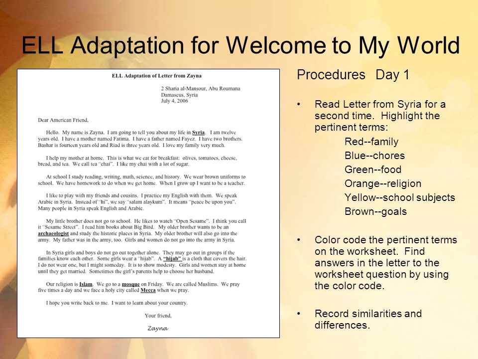 Wel e to My World Letter From Syria Home Page for Wel e to Wel e to My World Letter From Syria Home Page for Wel e to