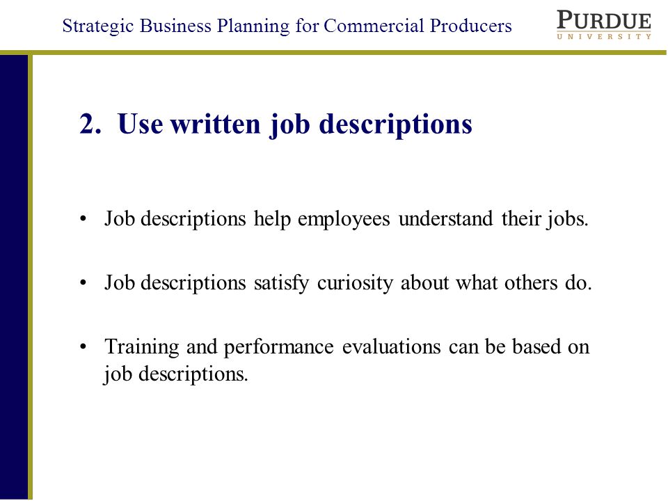 Strategic Business Planning for Commercial Producers 2.