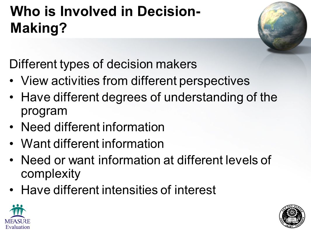 Who is Involved in Decision- Making.