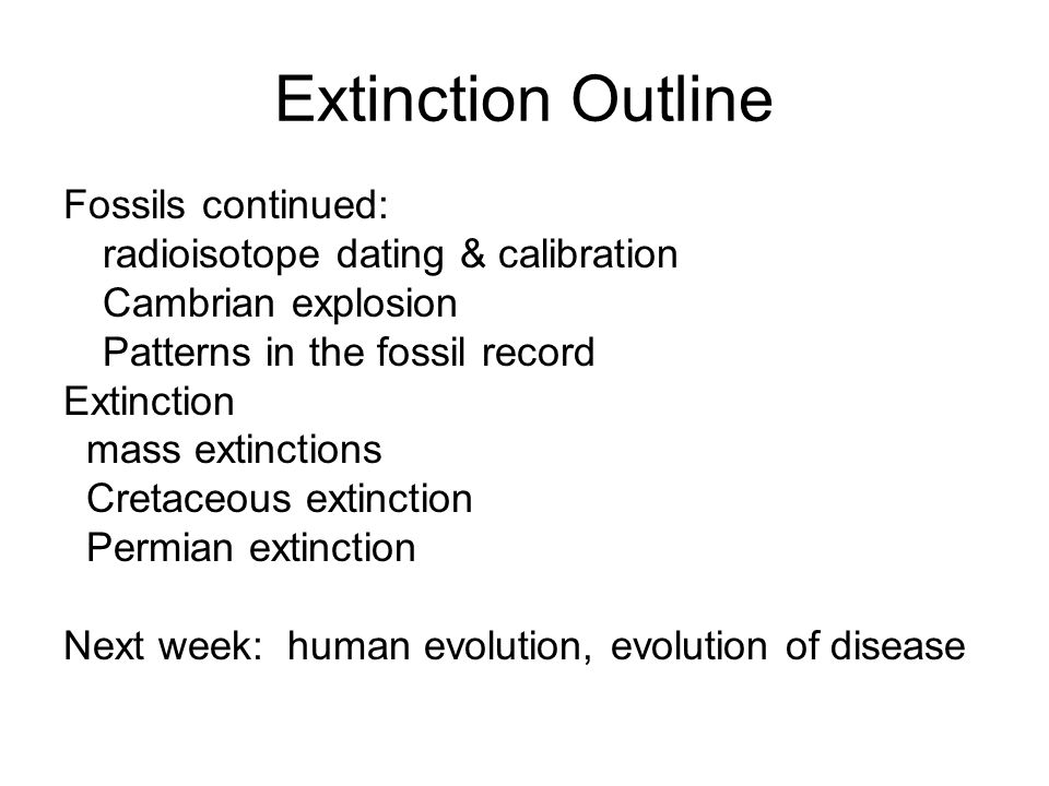 Mass extinction dating
