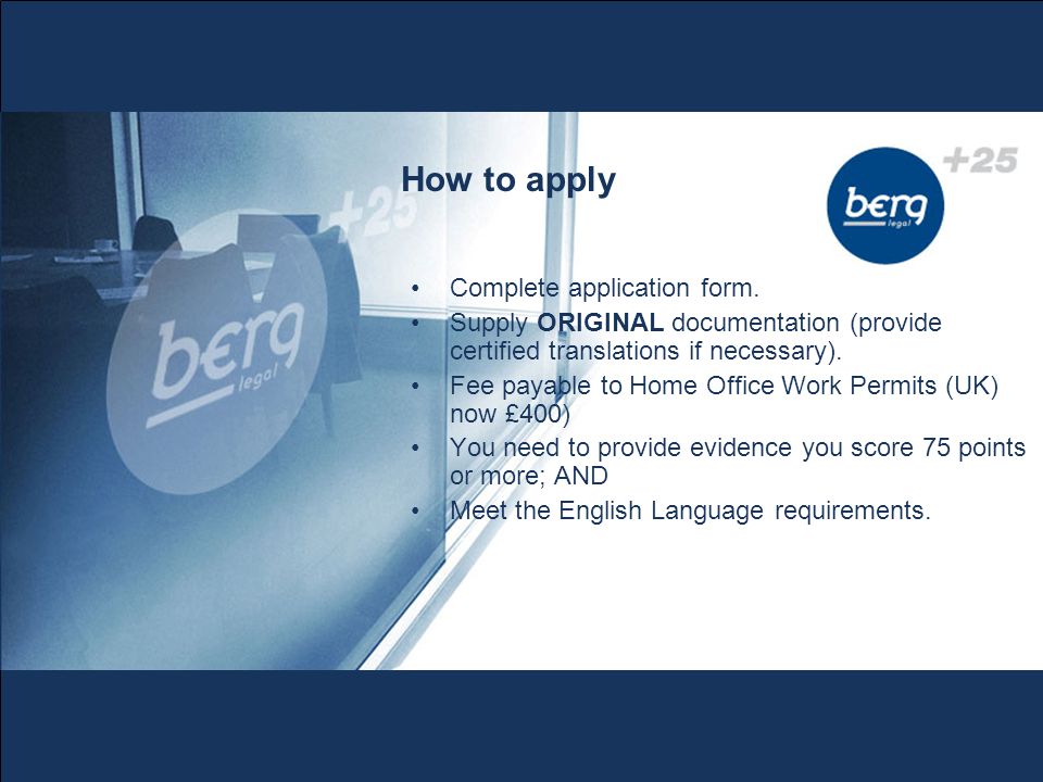 How to apply Complete application form.