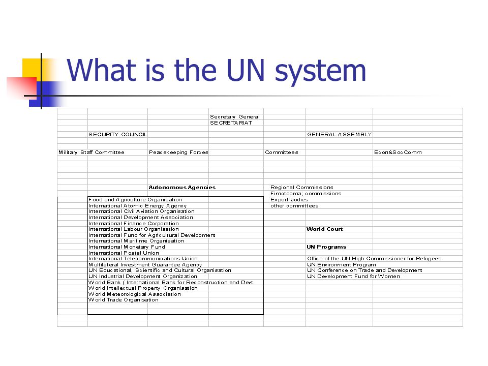 What is the UN system