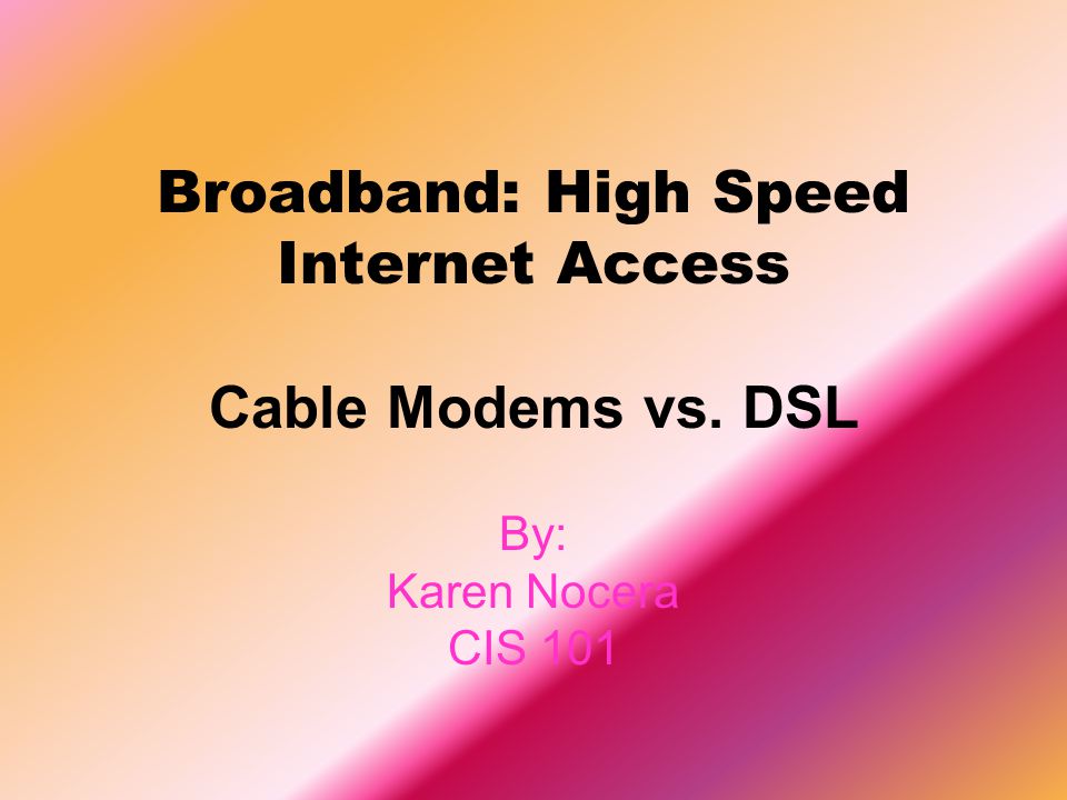 dsl vs cable speed