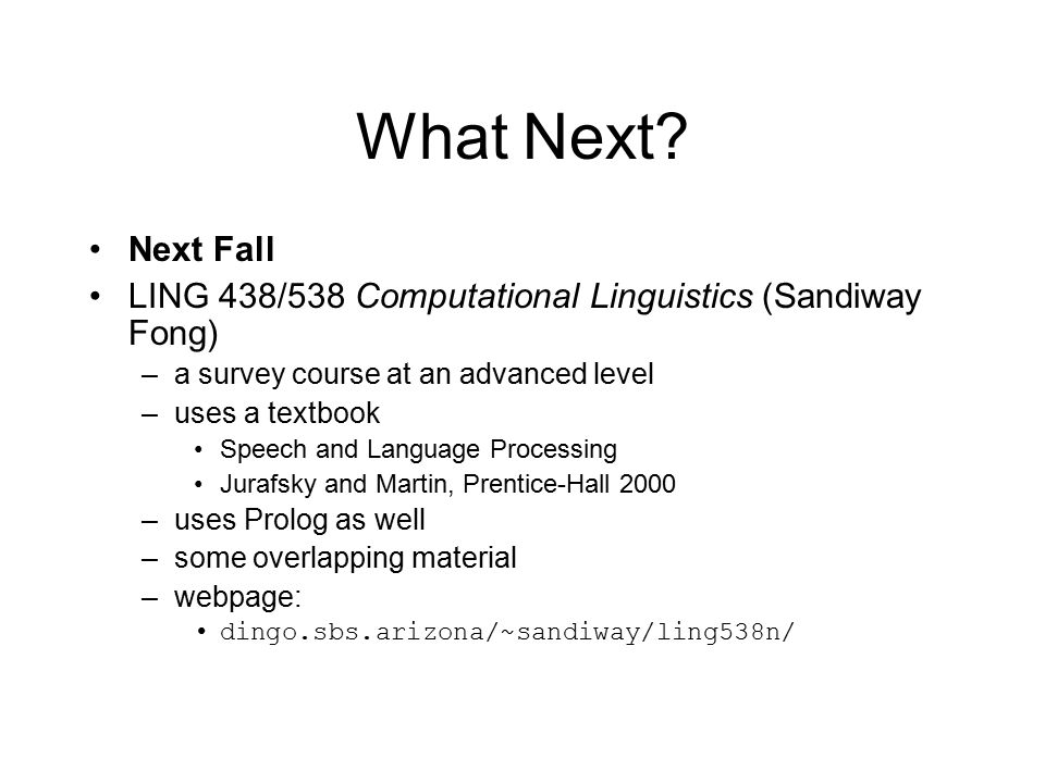 LING 388: Language and Computers Sandiway Fong Lecture 28: 12/6. - ppt ...