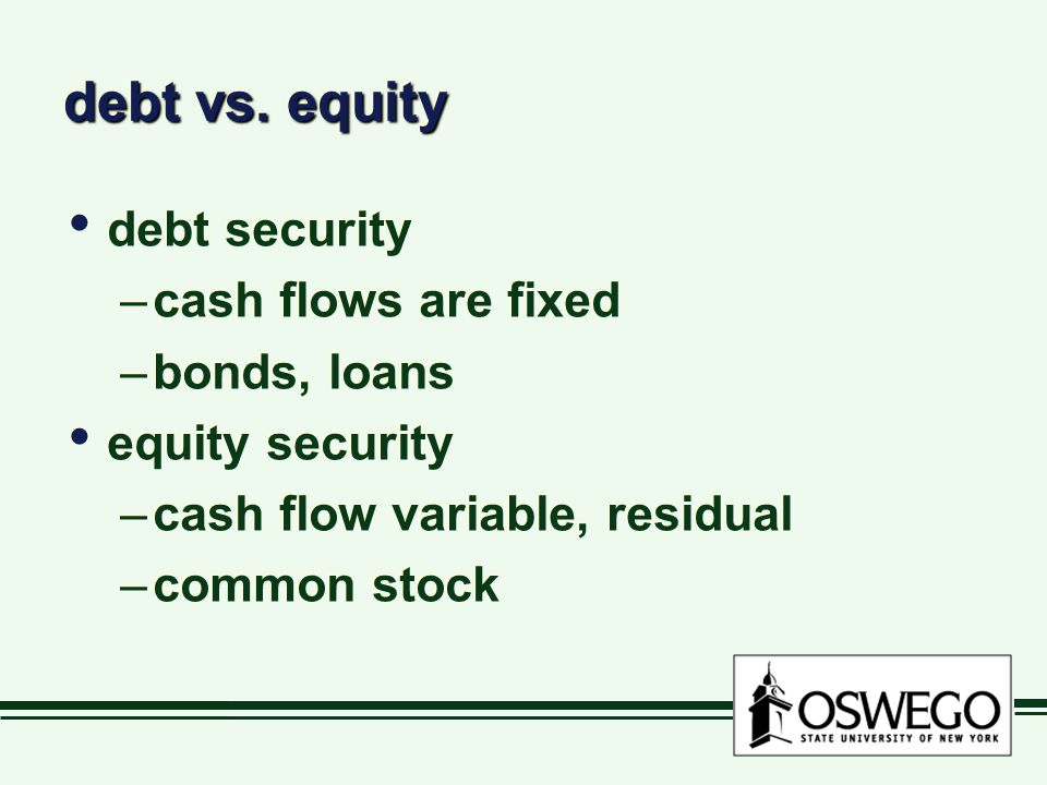debt vs.