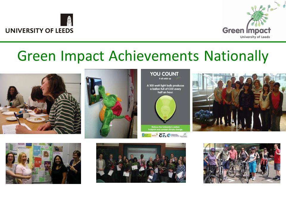Green Impact Achievements Nationally