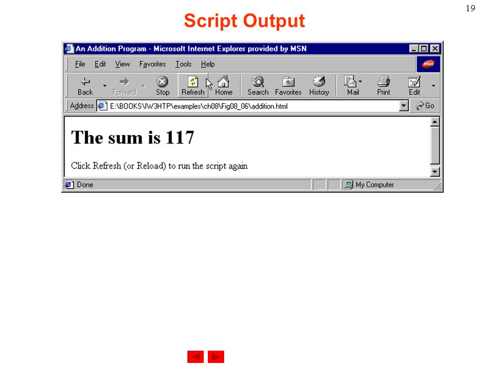 19 Script Output