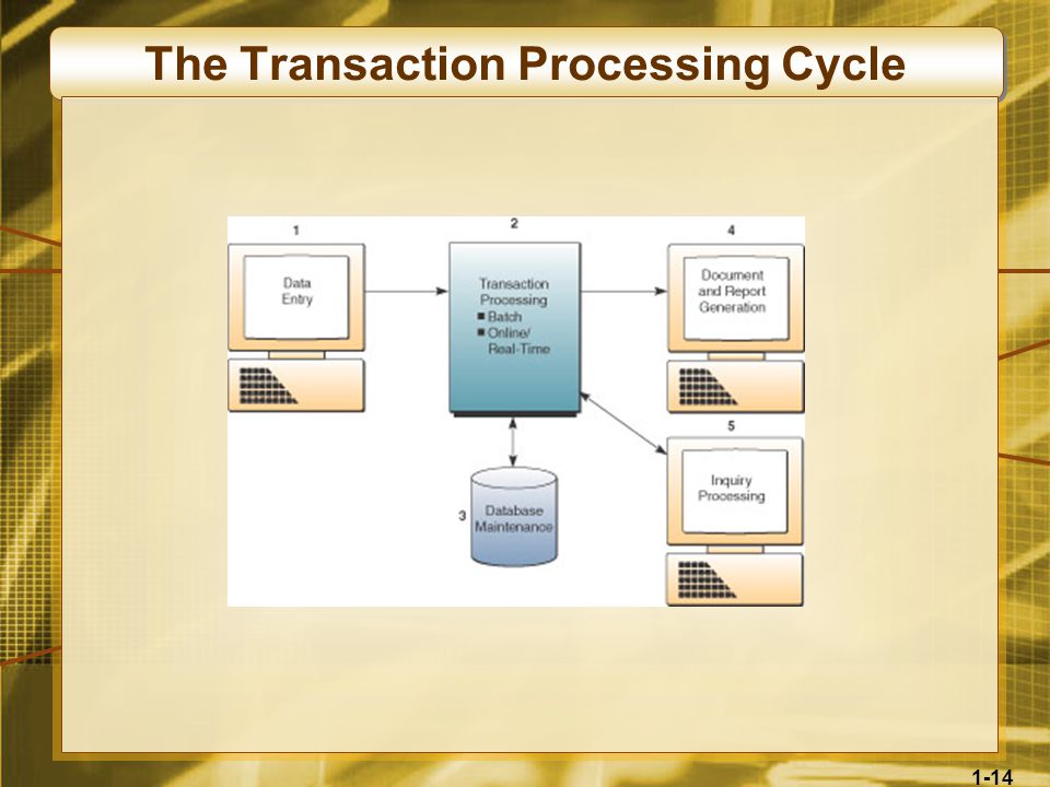 1-14 The Transaction Processing Cycle