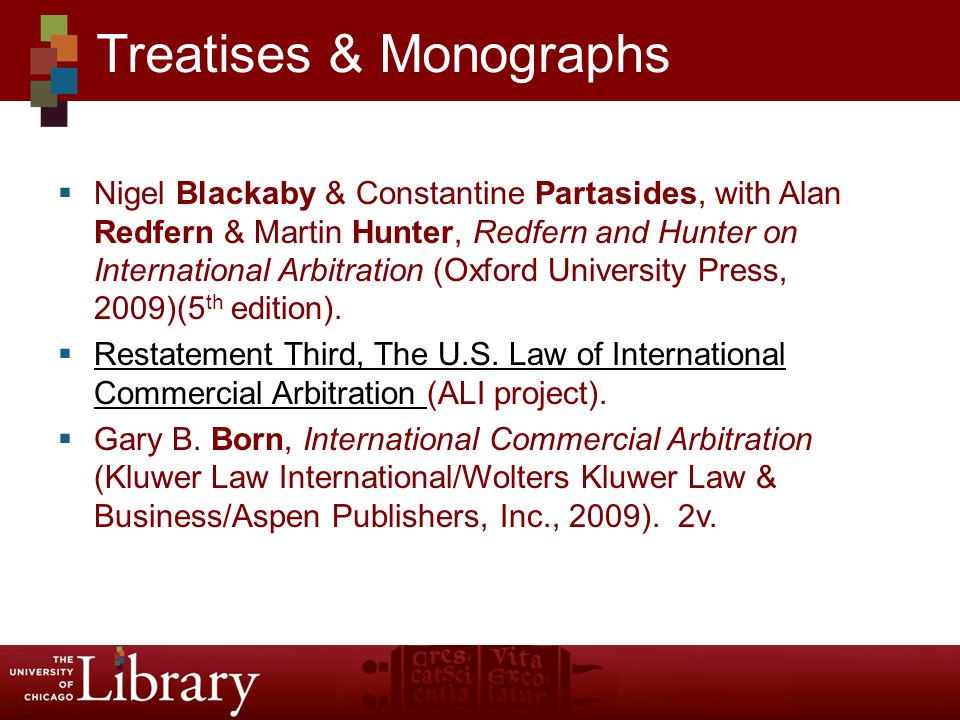 Researching International Arbitration Law February 22 2011 Ll M