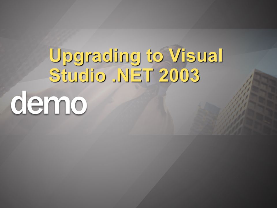 Upgrading to Visual Studio.NET 2003