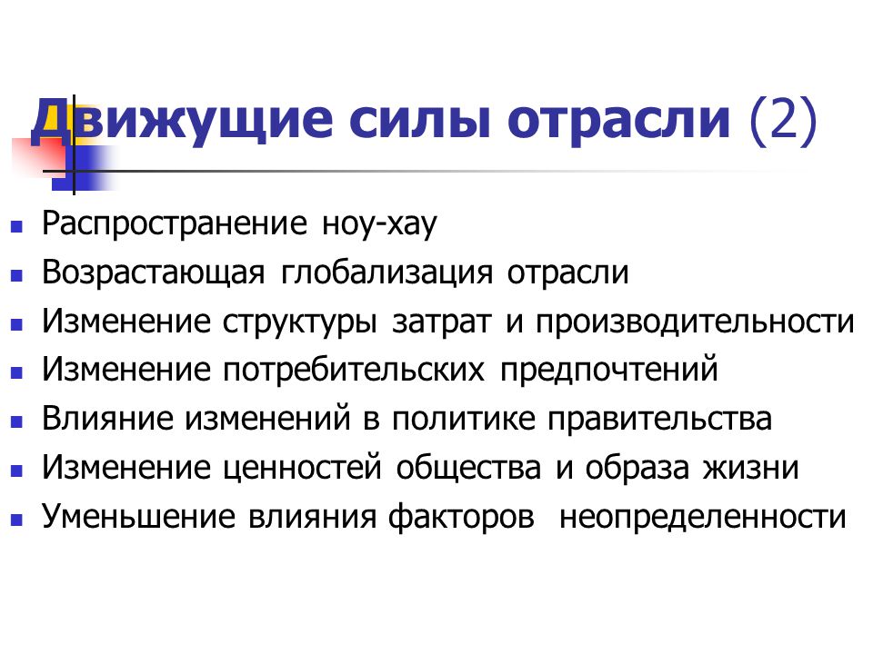 Изменение отрасли. Движущие силы отрасли. Движущие силы развития отрасли. Основные движущие силы отрасли. Движущие силы отрасли пример.