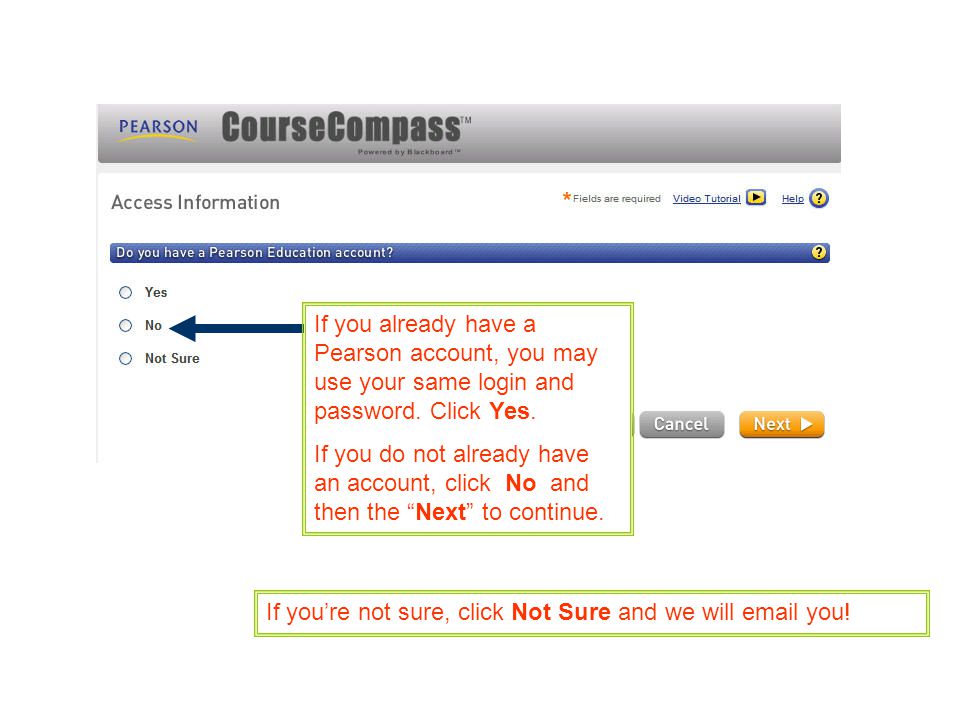 If you already have a Pearson account, you may use your same login and password.