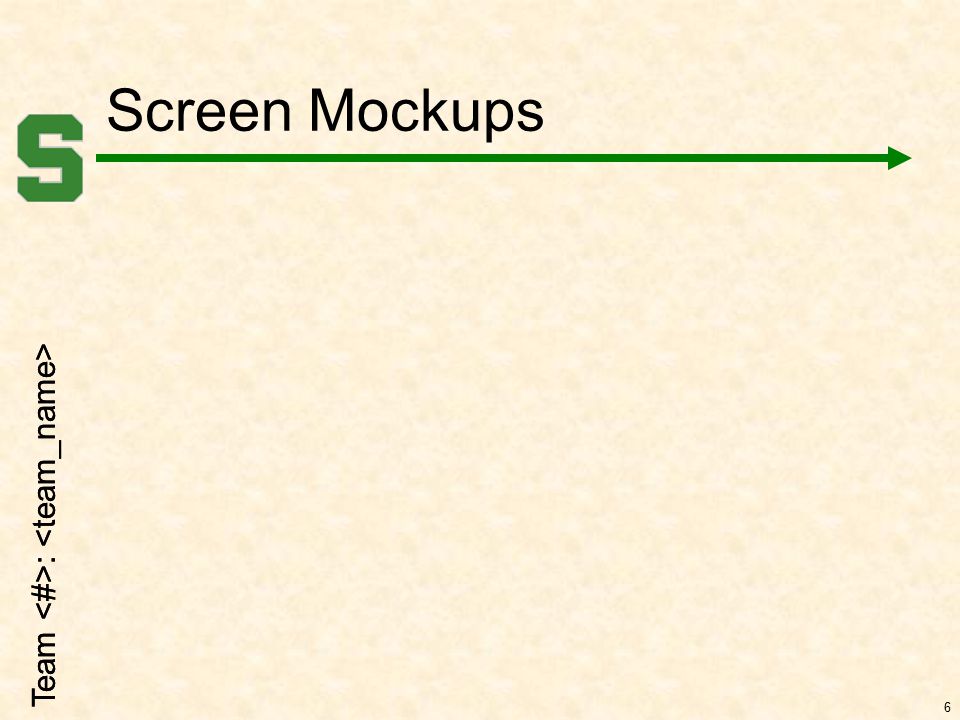 Team : Screen Mockups 6