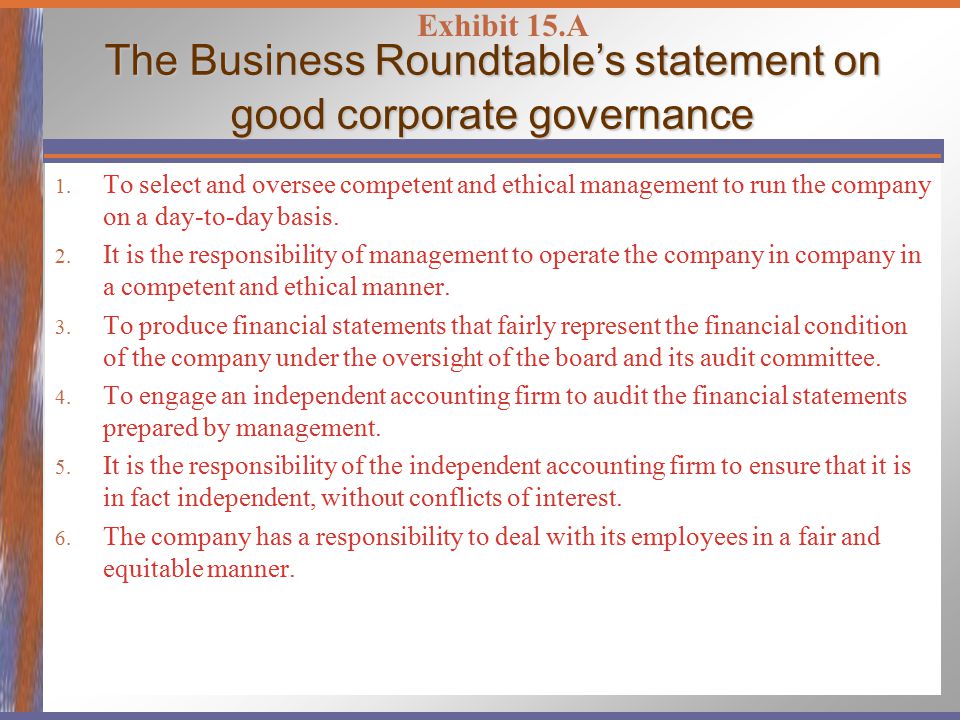The Business Roundtable’s statement on good corporate governance 1.