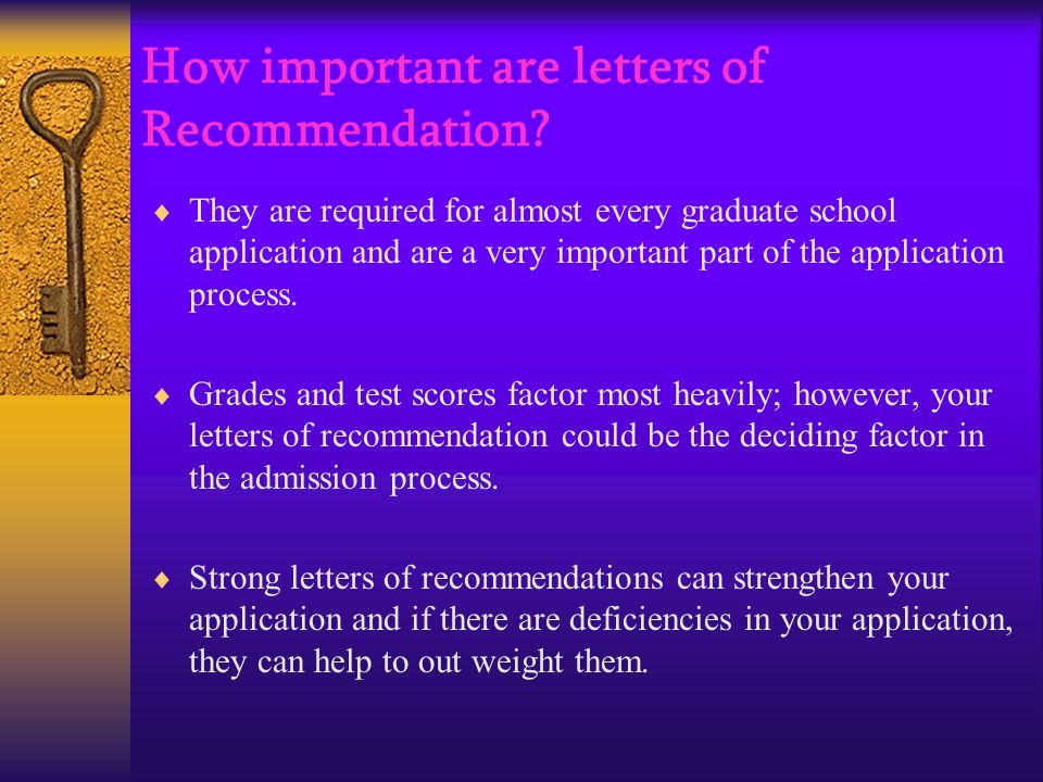 How important are letters of Recommendation.