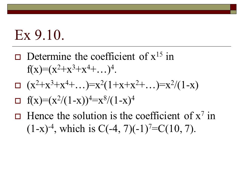 Chapter 9 Generating Functions Yen Liang Chen Dept Of Information Management National Central University Ppt Download Chapter 9 Generating Functions Yen Liang Chen Dept Of Information Management National Central University Ppt Download