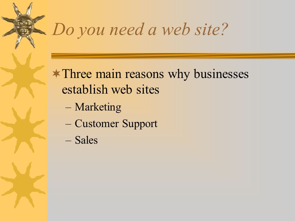 Do you need a web site.