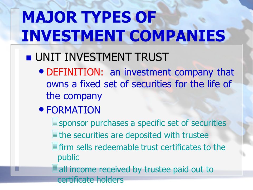 the definition of investment company