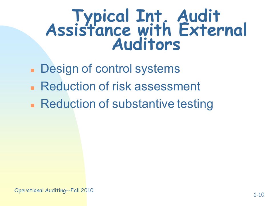 Operational Auditing--Fall Typical Int.
