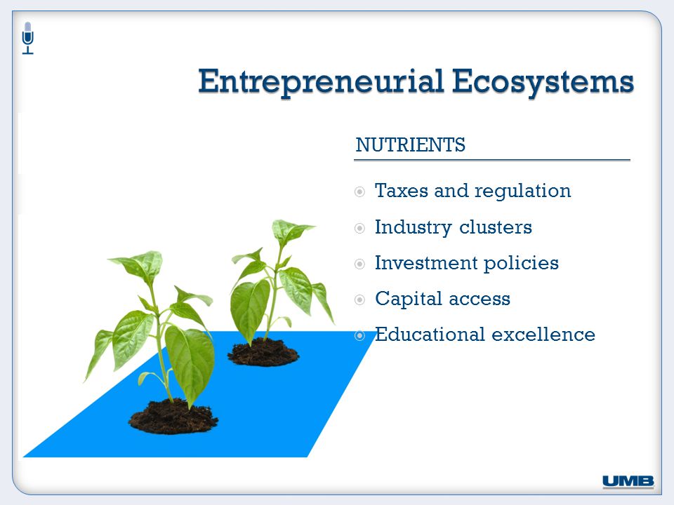NUTRIENTS  Taxes and regulation  Industry clusters  Investment policies  Capital access  Educational excellence