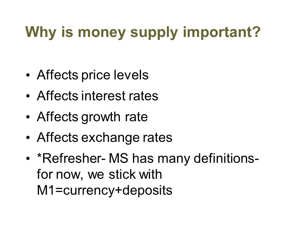 Why is money supply important.