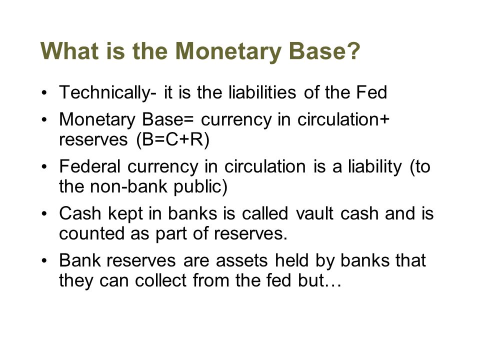 What is the Monetary Base.