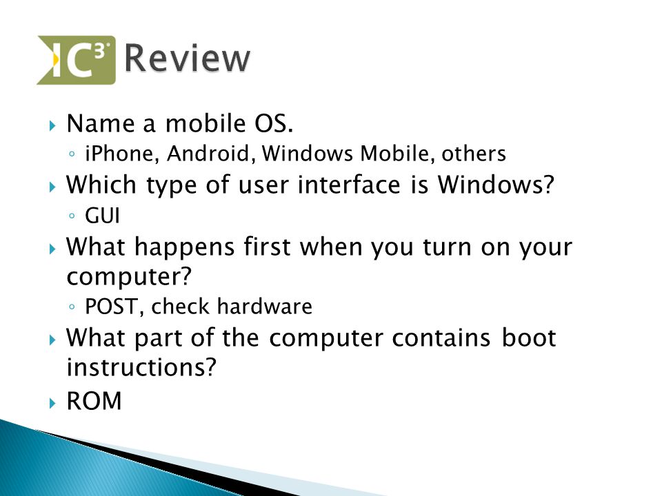  Name a mobile OS.